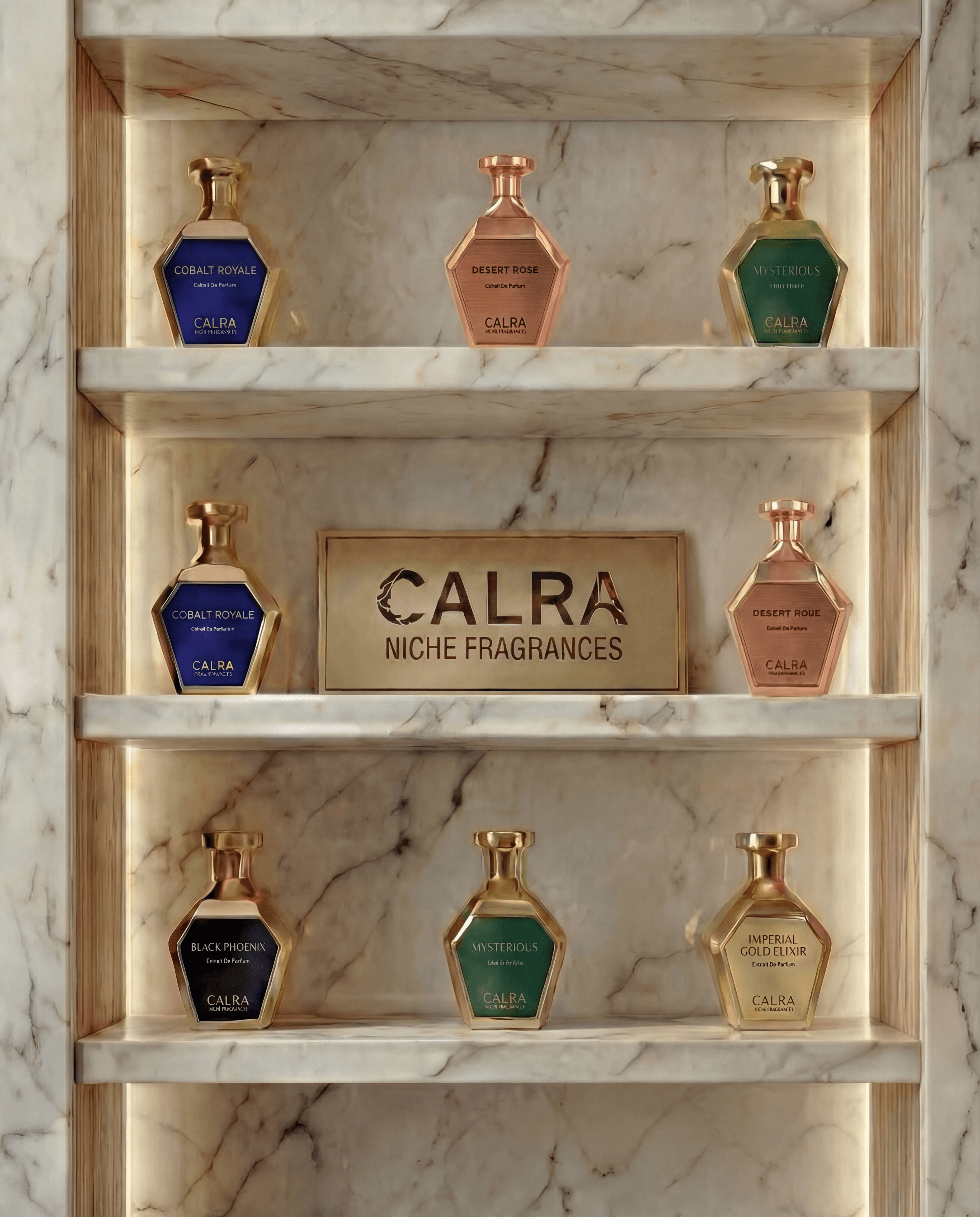 Perfume shelf display